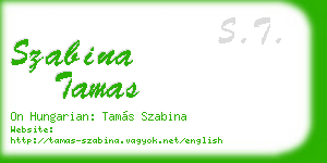 szabina tamas business card