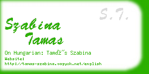 szabina tamas business card